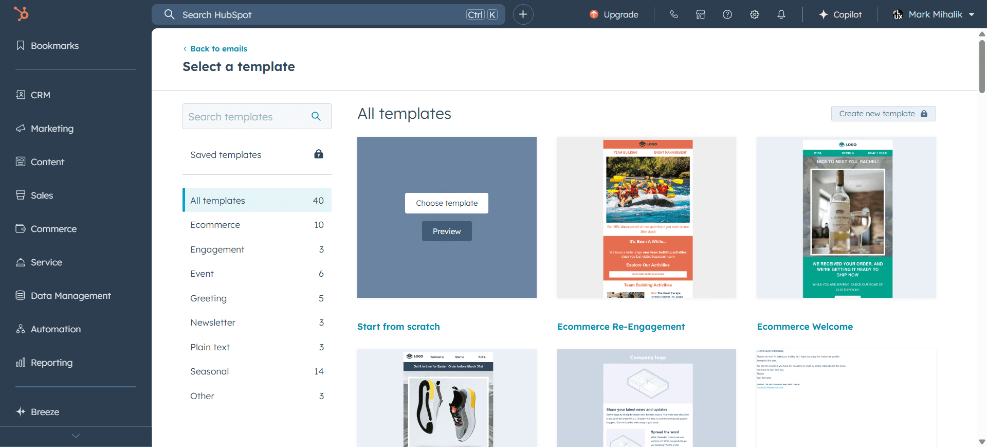 Hubspot Screenshot